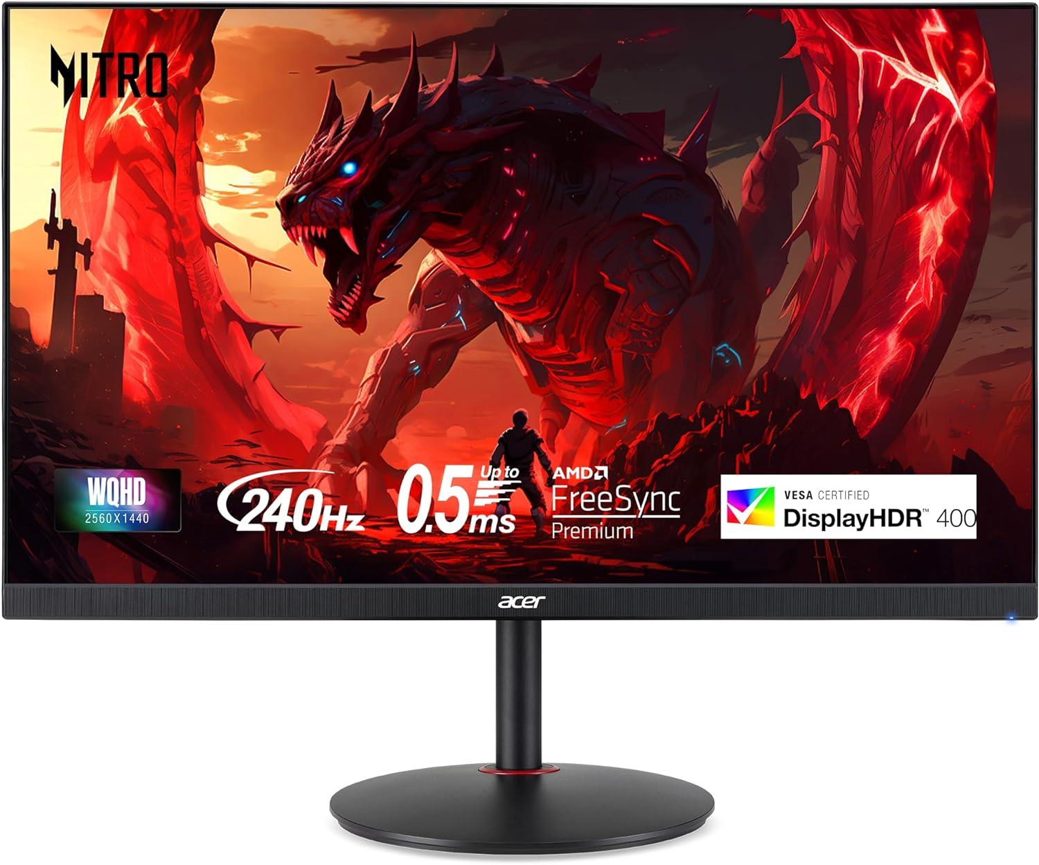 Acer Nitro XV2 - 27" Monitor 2560x1440 240Hz IPS 1ms GTG 400Nit HDMI Displayport | XV272U W2BMIIPRX | UM.HX2AA.201