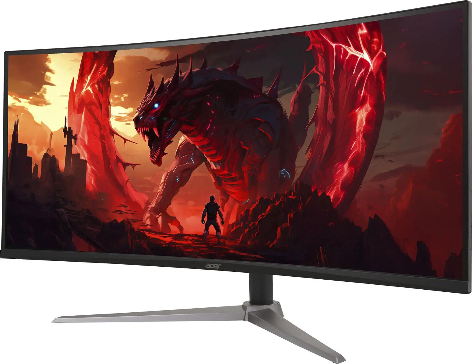 Acer ED340CU - 34" Monitor 3440 x 1440 180Hz VA 1ms 250Nit HDMI DisplayPort | ED340CU | UM.CE0AA.S01