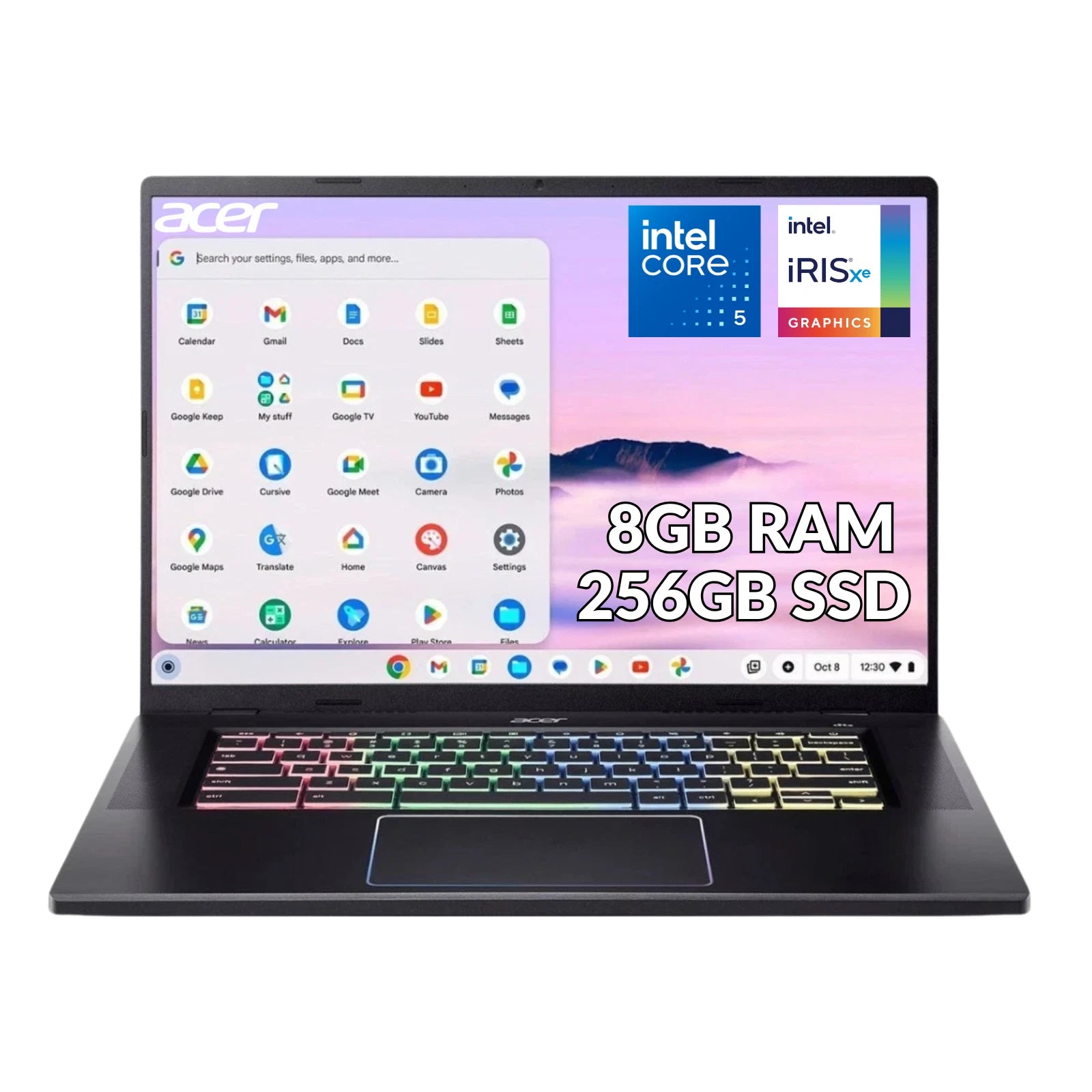 Acer Chromebook Plus 516 16" Intel i5 120U 8GB RAM 256GB SSD Iris Xe NX.KRVAA.001